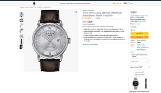Reloj Automático Tissot T-Classic Luxury Powermatic 80 por solo 310,96€