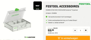 Festool SYS3 ORG M 6xESB Systainer³ Organizer - 7,4L voor €53,23 bij Toolnation