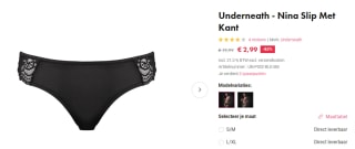 Underneath - Nina Slip Met Kant voor €2,99 bij EasyToys