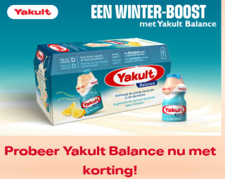 8-pack Yakult Balance met 50% korting via Hashting