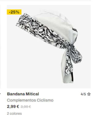Recopilación de productos desde Sprinter a partir de 1,99€