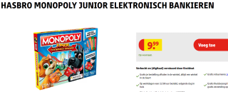 Monopoly Junior Elektronisch Bankieren voor €9,99 bij Kruidvat