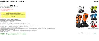 Botas de Moto para Cross / Enduro Eleveit X Legend. por 179€