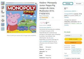 MONOPOLY - Junio Peppa Pig por 6€