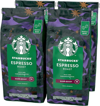 Pack 4 Starbucks Espresso Roast Café Grano Entero Tostado Intenso, 450g por 30,07€