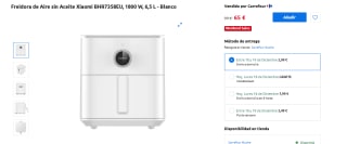 Freidora Xiaomi Smart Air Fryer 6.5L por 65€