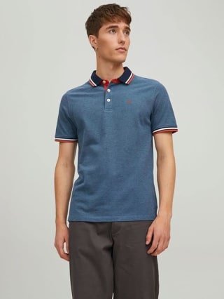 Jack and Jones Paulos Tipped Pique Short Sleeve Polo Shirt voor €14,99 bij Amazon