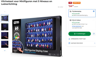 Verlichte Vitrine voor Lego minifiguren, 5 niveaus voor €34,99 bij Smythstoys