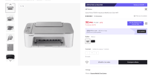 Impresora de inyección de tinta PIXMA TS3351 de Canon, blanca. por 23,09€