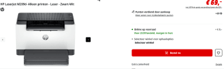 HP LaserJet M209d printer voor €69 bij Mediamarkt