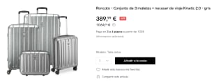 Conjunto de 3 maletas + neceser de viaje Roncato Kinetic 2.0 por 289.99€