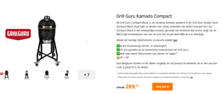 Grill Guru Original Compact Grill hoogte (77cm) voor €289 bij de AH
