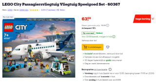 Lego City Passagiersvliegtuig (60367) voor €63,69 bij Bol.com