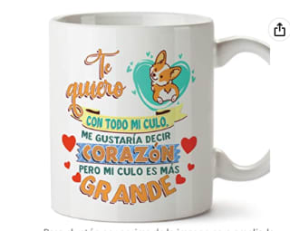 Te quiero con todo mi culo, taza de cerámica Mugfinns por 10,16€