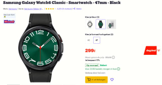 Samsung Galaxy Watch 6 Classic 47mm voor €299 bij Bol.com