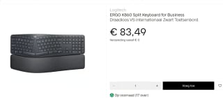 Logitech Ergo K860 for Business QWERTY US toetsenbord voor €83,49 bij Dustinhome