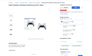 Mando Inalámbrico Dualsense PS5 por solo 49,90€