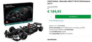 LEGO Technic - Mercedes-AMG F1 W14 E Performance (42171) bouwset voor €184,95