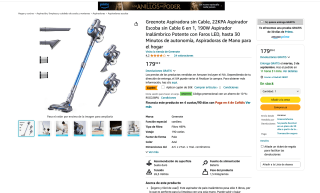 Aspiradora sin Cable 22KPA Greenote por solo 112€