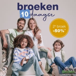 50% korting op 2e broek bij Berden