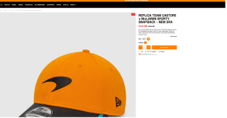 REPLICA TEAM CASTORE x McLAREN 9FORTY SNAPBACK NEW ERA por solo 15€