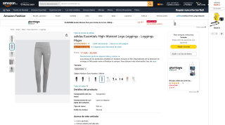 Essentials High-Waisted Logo Leggings Adidas por 17,49€