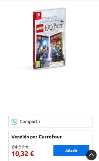 Lego: Harry Potter Collection para Nintendo Switch por 10,32€.