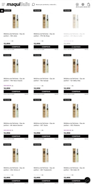 -15% de Descuento en Mililitros en Maquillalia.