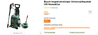 Bosch Universal Aquatak 135 Home & Car kit hogedrukreiniger voor €189 bij de Gamma