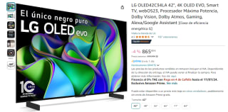 LG OLED42C34LA 42", 4K OLED EVO, Smart TV, webOS23 por 865,80€