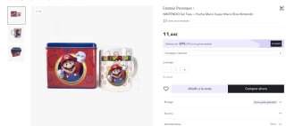 Set Taza + Hucha Mario Super Mario Bros Nintendo por 7,73€