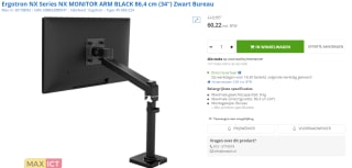 Ergotron NX Monitorarm voor €60,22 bij Max ICT