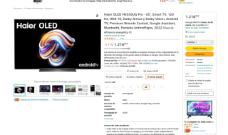 TV OLED 65" Haier H65S9UG por solo 1,216€