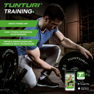 Tunturi Bumper Plate - Halterschijf - Zwart - 15 kg Incl. gratis fitness app voor €39 bij Bol.com