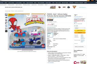 Pack 4 vehículos Spidey Amazing Metals por solo 15€