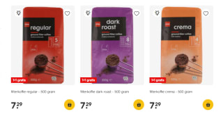 Hema filterkoffie 1+1 gratis