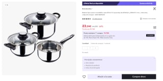 San Ignacio Bateria 5pcs acero inoxidable por 13.94€