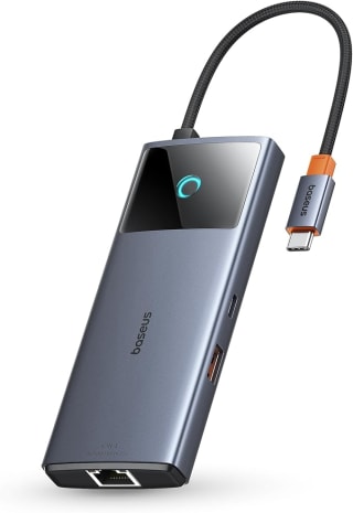 Baseus Hub USB C 10Gbps 3.2 Adaptador Gigabit Ethernet, 4K@60Hz HDMI, 2 USB-A, USB-C, 100W PD, 6 en 1 por 28,30€