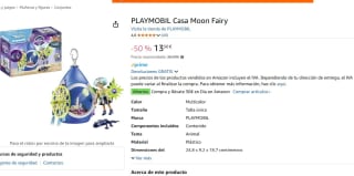 Set Playmobil Casa Moon Fairy por 13,50€
