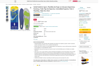 Plantillas Scholl GelActiv Sport Mujer en Gel 2 unidades por 11,83€