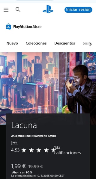 Juego Lacuna PlayStation por 1,99€.