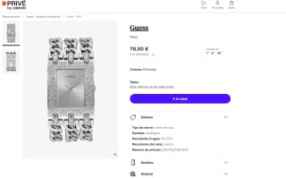 Reloj de mujer marca guess por 78€