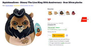 Squishmallows 20cm Lion King Scar voor €7,91 bij Bol.