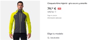 Chaqueta con capucha Ternua Kimo para Hombre por 79.99€