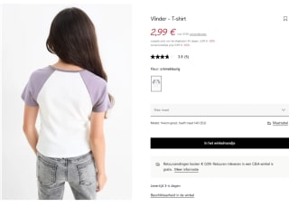 Kinder Vlinder - T-shirt voor €2,99 bij C&A