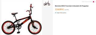 Bicicleta BMX Freestyle Unleaded 20" por 114.99€