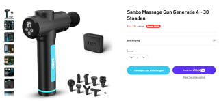 Sanbo massage gun generatie 4 voor €49,99