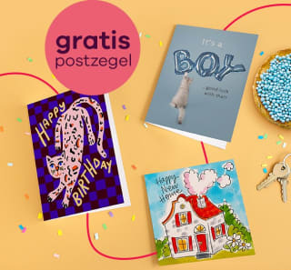 Gratis postzegel bij elke kaart bij Greetz (geen valentijnskaarten)