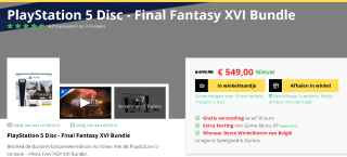 PlayStation 5 Disc - Final Fantasy XVI Bundle voor €549 bij Game Mania