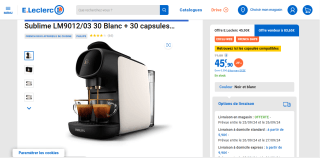 Machine à café à capsules PHILIPS L’OR BARISTA à 45,90€